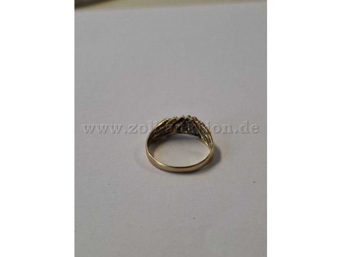1 Goldring mit klaren Steinen – 585er Gold – foto 4 – kavel bij Zoll-Auktion, Reutlingen