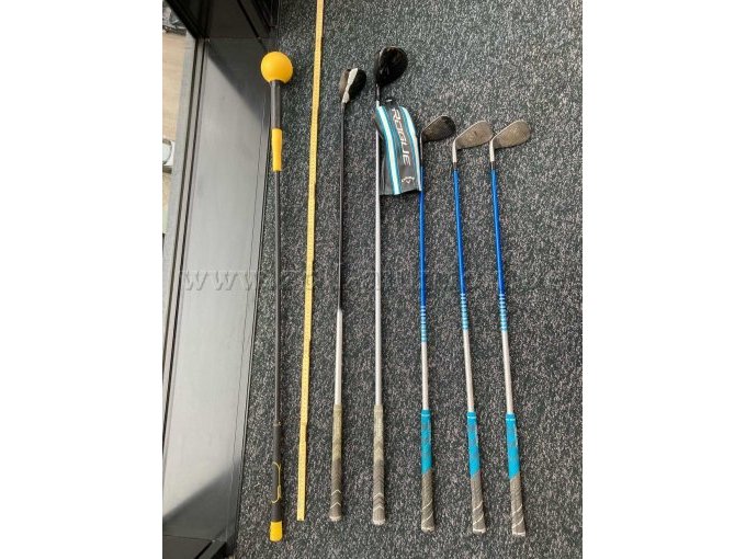 Schwungtrainer und Schläger
Schwungtrainer – keine Aufschrift
M2 Taylor Made 4 22
Callaway Rogue 3
PXG Sugar Daddy 0311T Milled
True-Focus Impact XX10 A
True-Focus Impact XX10 P