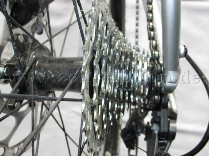 Ansicht Zahnräder am Hinterrad, Kette abgesprungen