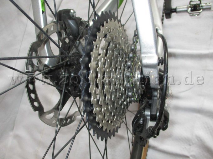 Teilansicht Hinterrad mit Zahnräder