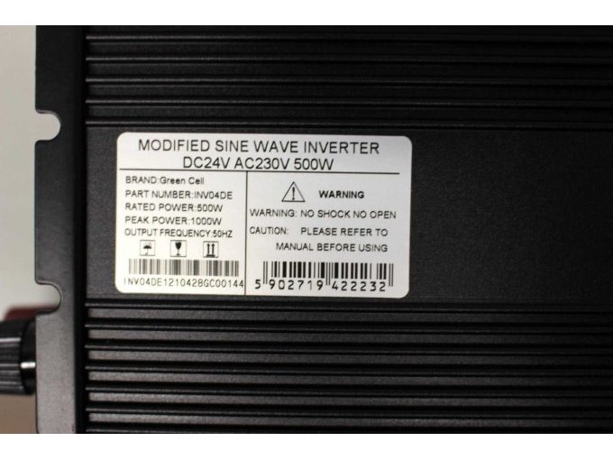 Ansicht Gerät mit technischen Angaben