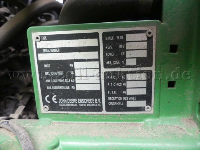 Typenschild Fahrzeug