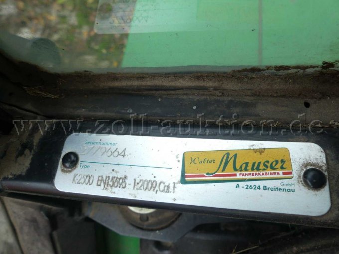 Typenschild Fahrerkabine