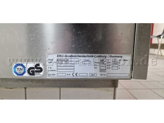 Typenschild kleine Kippbratpfanne