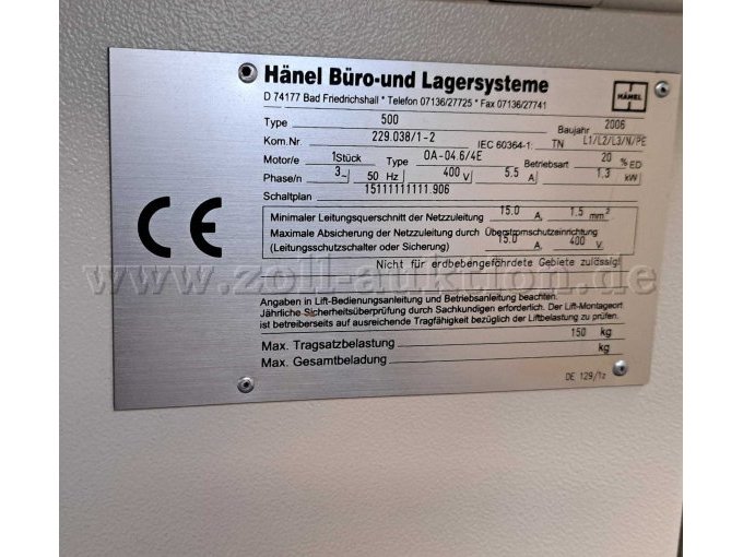 Rotomat Typenschild