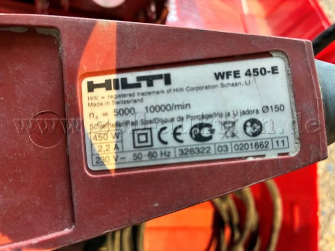 Typenschild Schleifer