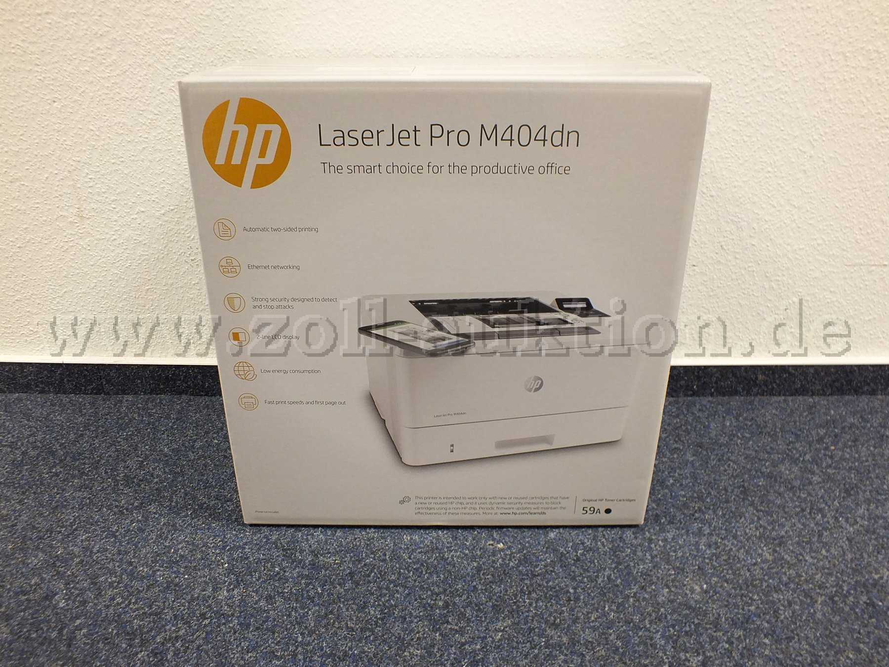 Gesmtansicht vom Laserdrucker in ungeöffneter Verpackung
