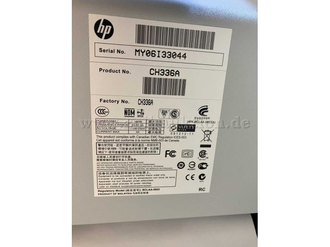 Plotter Typenschild