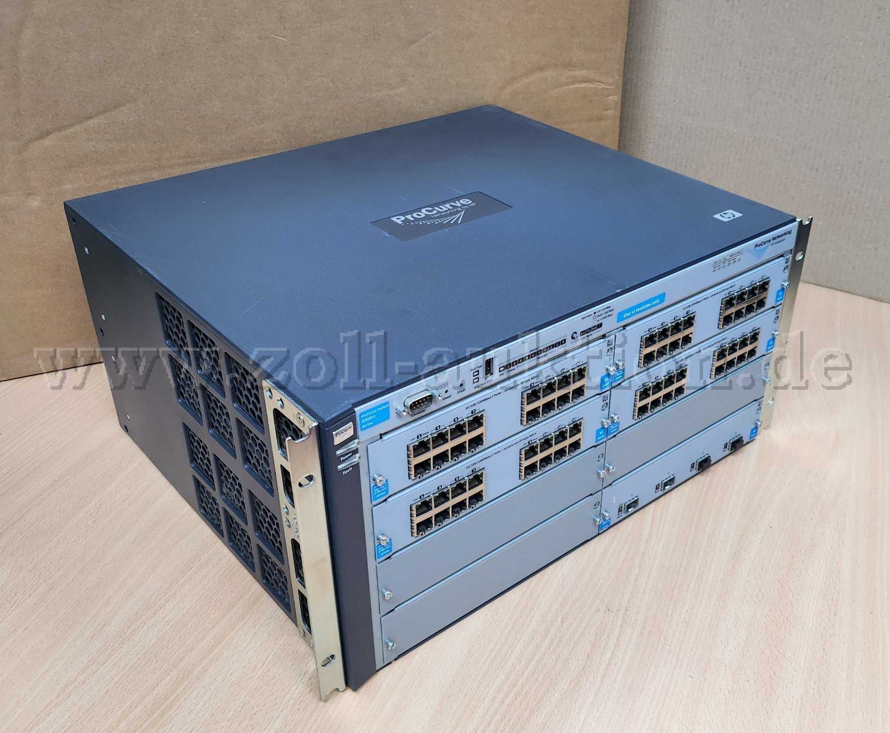 1 switch HP ProCurve 4208vl - modello: J8773A con 5 moduli