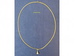 Halskette, 750er, gelbgold mit Anhänger (Kegel)