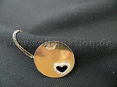 Anhänger mit Herzausschnitt und 16 Zirkonen