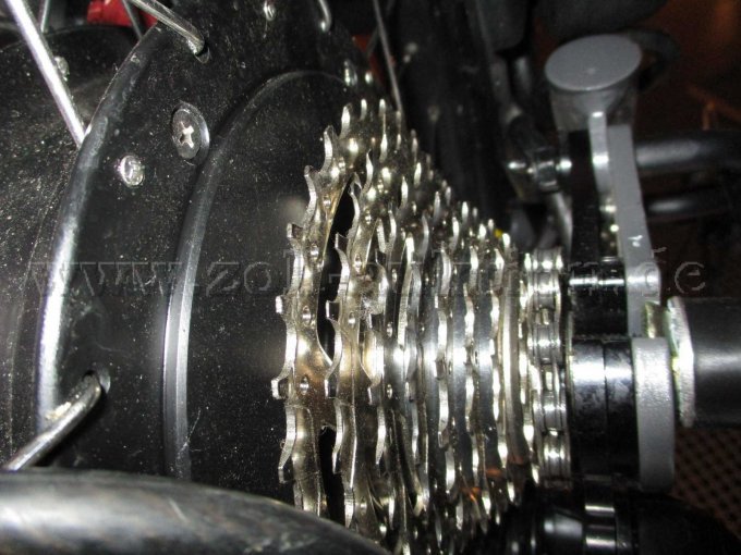 Ansicht Zahnräder am Antriebsrad