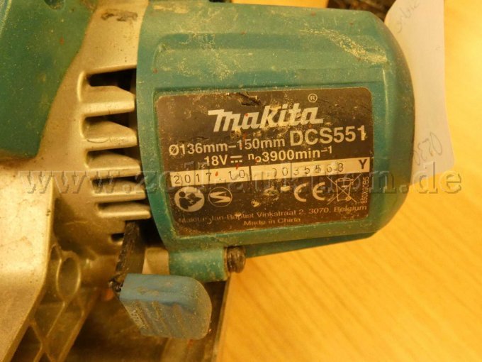 1 Handkreissäge Makita DCS551 mit Akku und Ladegerät – foto 3 – kavel bij Zoll-Auktion, Berlin