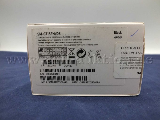 Ansicht Originalverpackung unten mit CE-Kennung und Typenbezeichnung