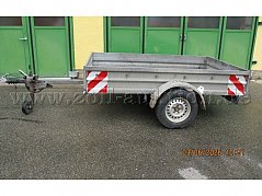 1 Harbeck Kastenanhänger B 1300 KM, defekt, gebraucht: Ansicht von links