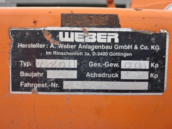 1 hefplatform Weber Lift, type TA1500 – foto 5 – kavel bij Zoll-Auktion, Rohrdorf