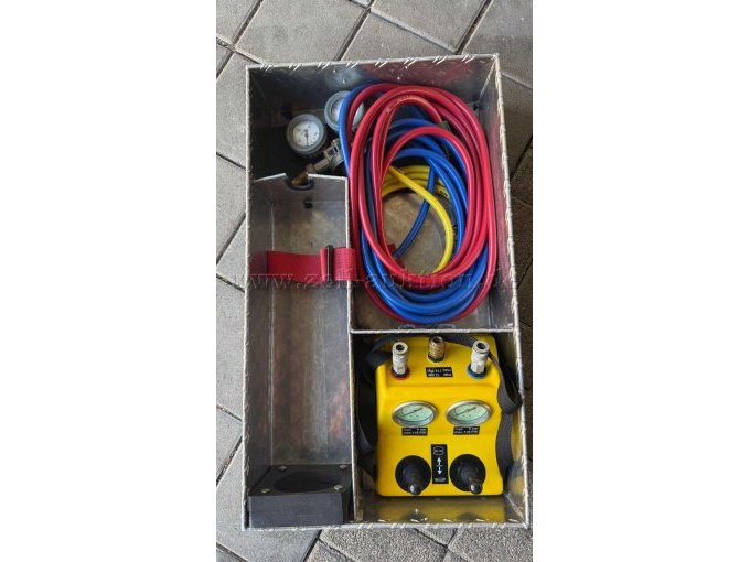 Hebekissensatz 8 bar mit Doppel-Steuerorgan, Druckminderer, Schläuchen & Transportkiste