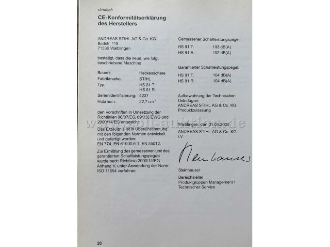 CE-Konformitätserklärung