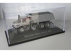 Herpa Modellauto Mercedes Benz Zentros 6x6 Meiller-Kipper, 1:87 Ansicht von der Seite