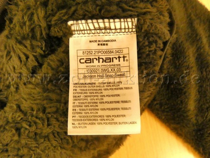 1 Herren-Fleecepullover, Sweat Jacket, Carhartt, Gr. M – foto 7 – kavel bij Zoll-Auktion, Berlin