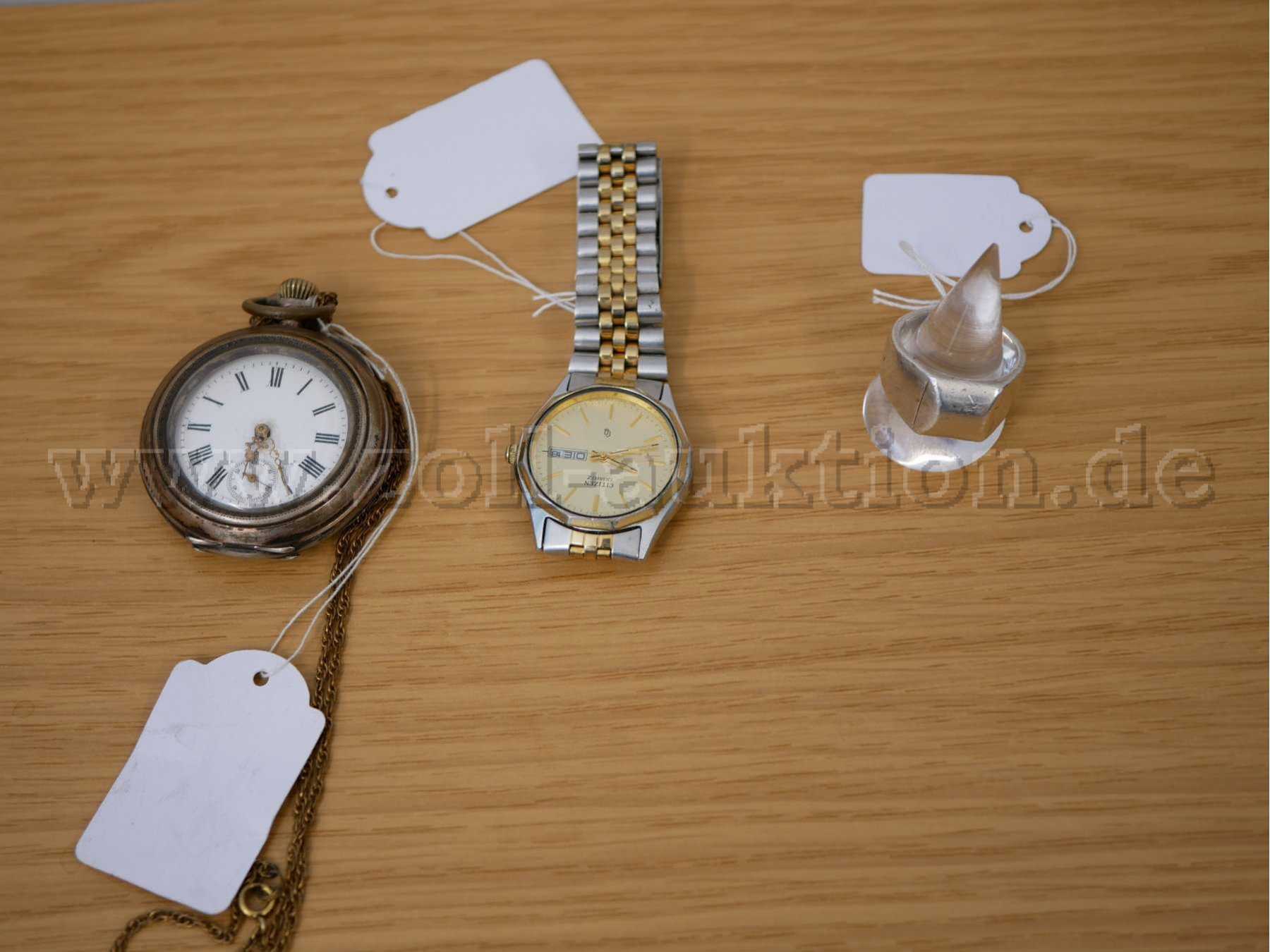Taschenuhr, Armbanduhr, Silberring
