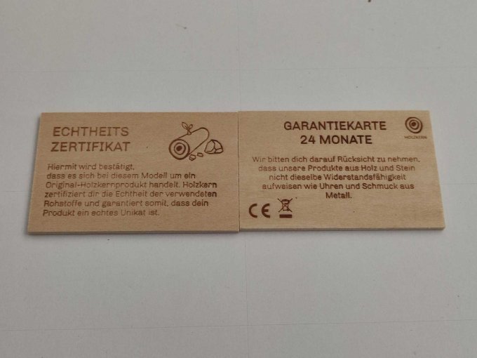 Echtheitszertifikat