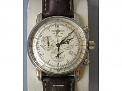 Herrenarmbanduhr Zeppelin „100 Jahre“ mit braunem Armband