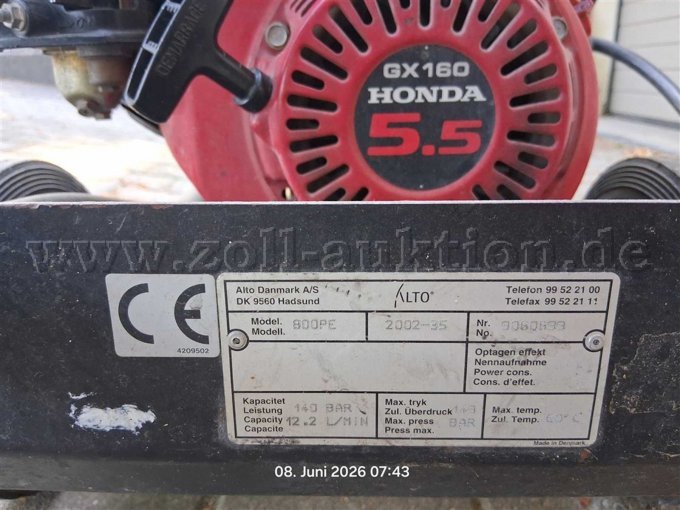 1 hogedrukreiniger van het merk ALTO, type 800 PE – foto 4 – kavel bij Zoll-Auktion, Schwielowsee