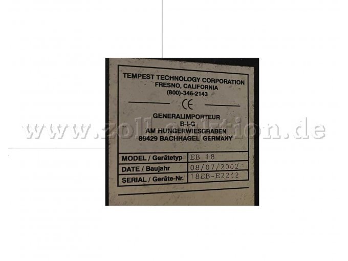 Typenschild Unterboden