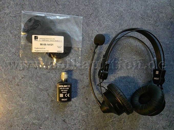 Headset mit Hygieneschutz.