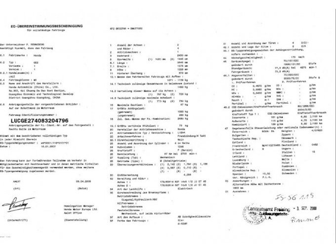 EG-Übereinstimmungsbescheinigung