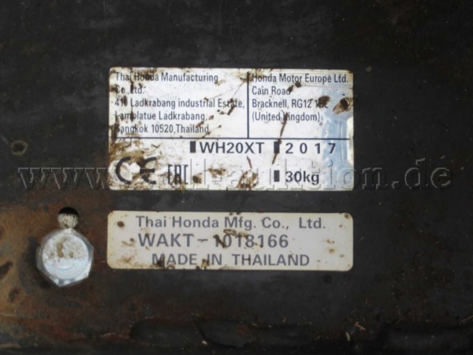 1 Honda Wasserpumpe WH 20 XT – foto 3 – kavel bij Zoll-Auktion, Lathen