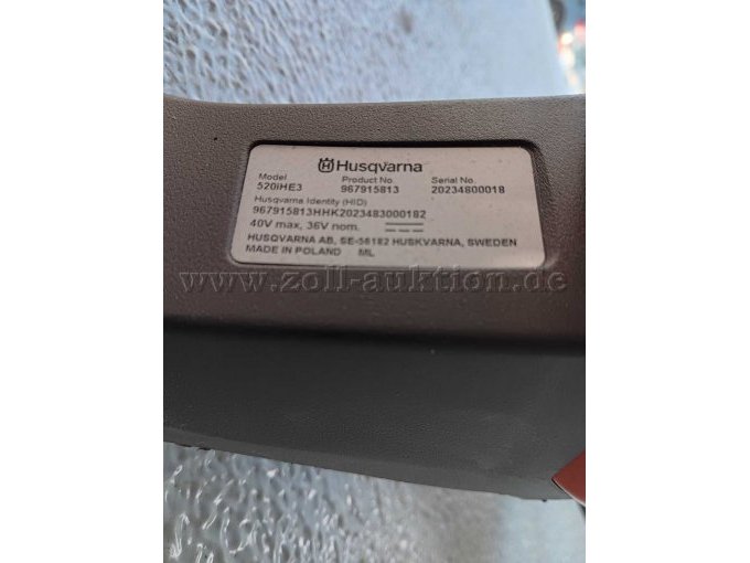 Typenschild, Model 520iHe3
