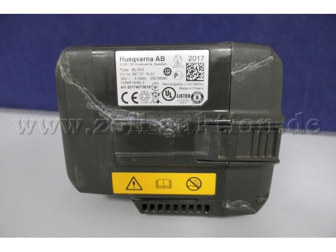 Detailaufnahme Typenschild Akku