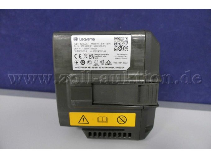 Detailaufnahme Typenschild Akku