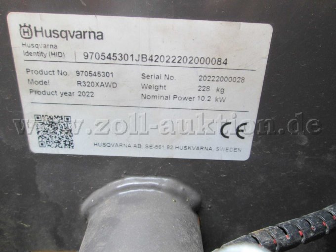 Husqvarna Rasenmäher- Typenschild