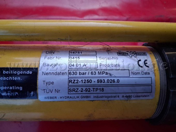 Typenschild Rettungszylinder mittel