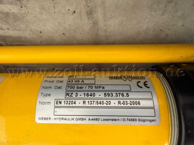 1x hydraulischer Rettungszylinder
Typ RZ 3-1640
