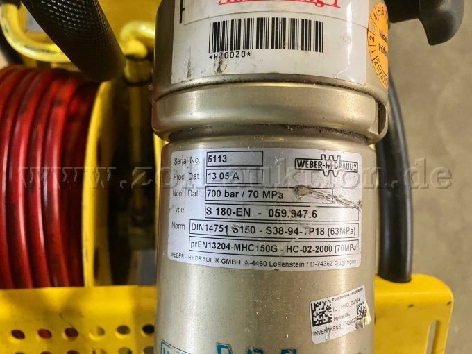 Typenschild Schneidgerät