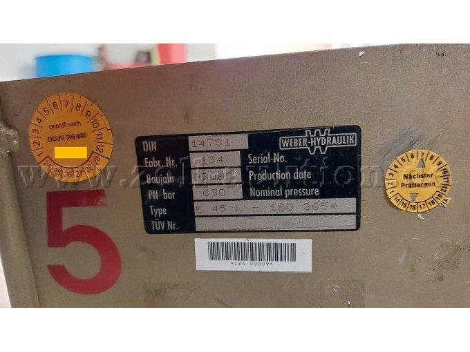 Typenschild Aggregat