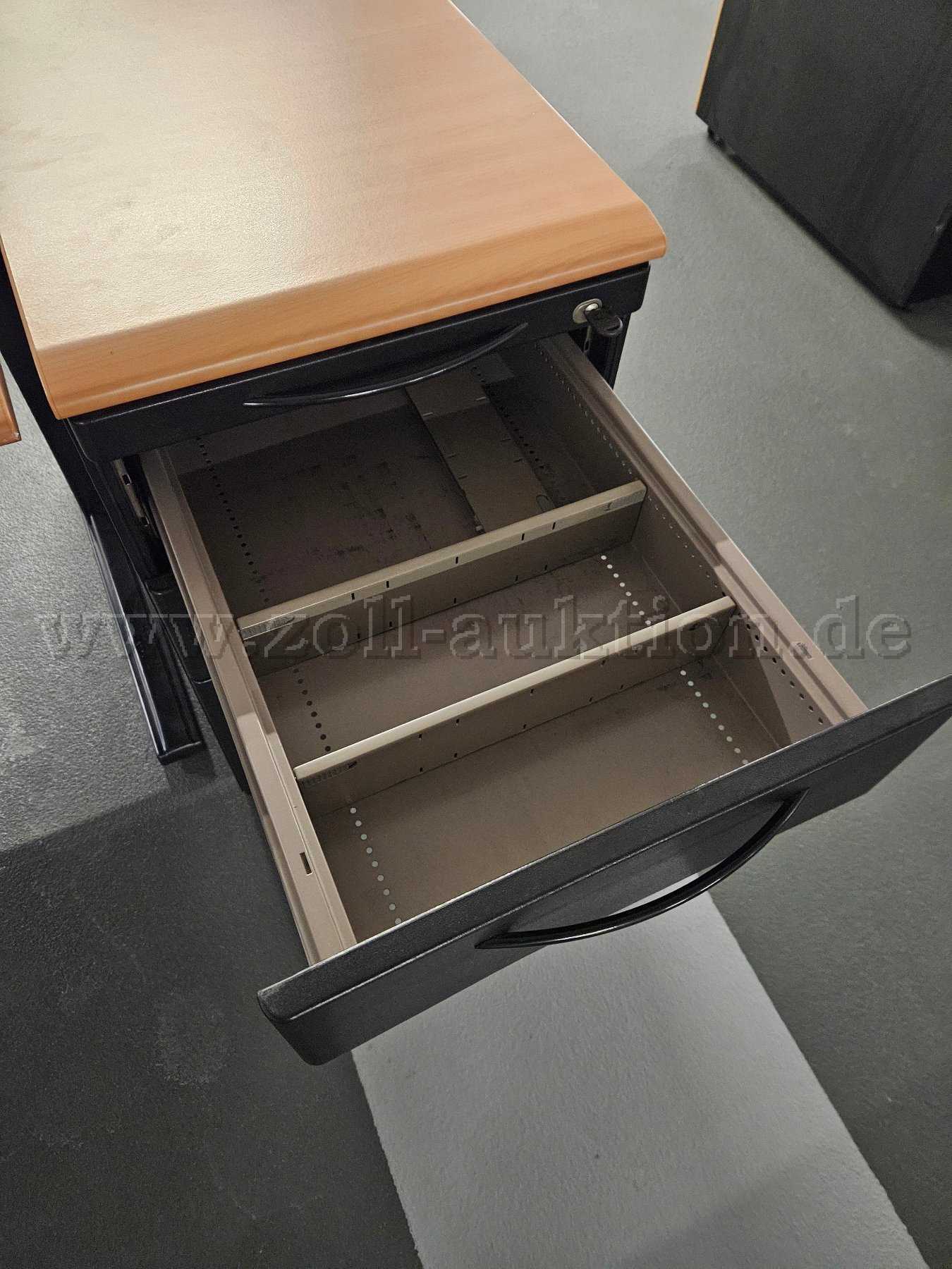ZollAuktion 1 Höhenverstellbarer Schreibtisch mit 2 Containern