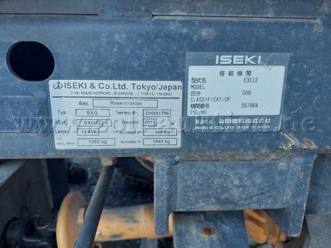 1 ISEKI Aufsitzmäher SXG 323 *defekt* – foto 6 – kavel bij Zoll-Auktion, Moers