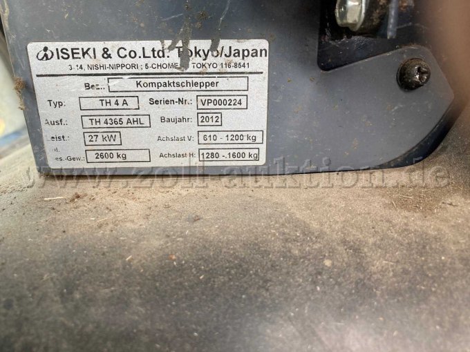 1 Iseki TH 4365: het maaidek en de tractor zijn in goede staat – foto 10 – kavel bij Zoll-Auktion, Bergheim
