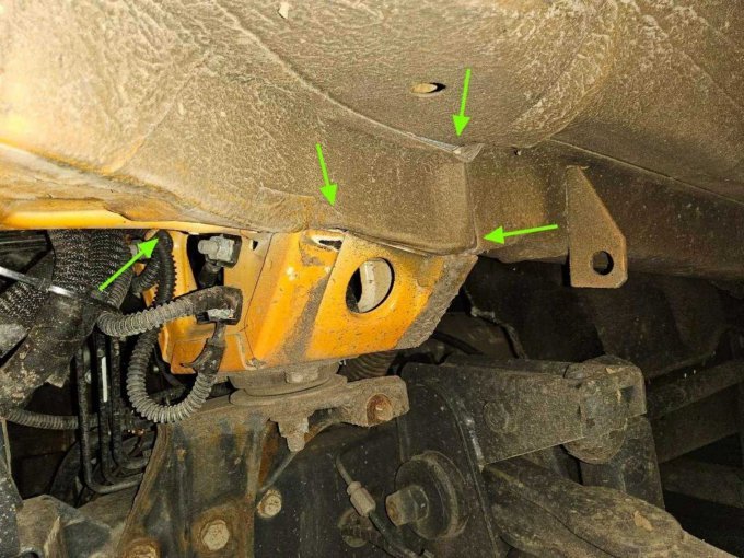 Längsträger deformiert