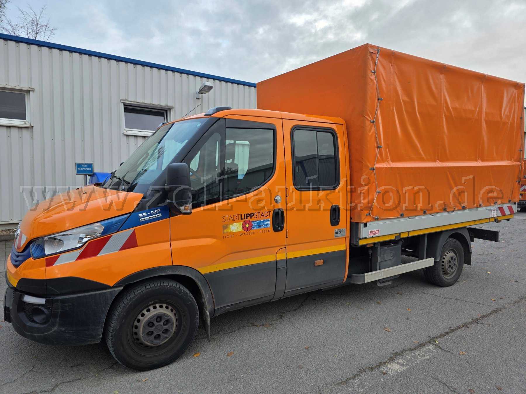 Iveco Daily Erdgas NG Doka/Pritsche, linke vordere Seiten Ansicht