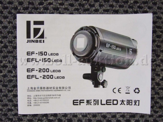 Jinbei EF-200 Gebrauchsanleitung