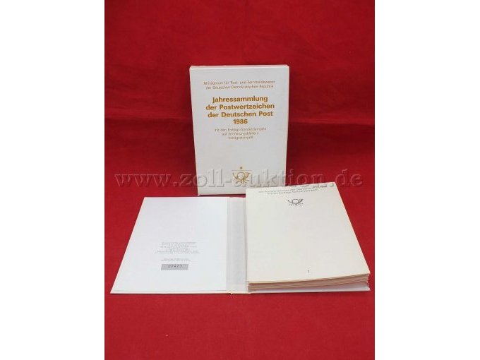 Gesamtansicht der Auktionsware "Jahressammlung der Postwertzeichen der Deutschen Post 1986 (DDR)"