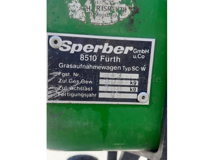 Sperber Typenschild