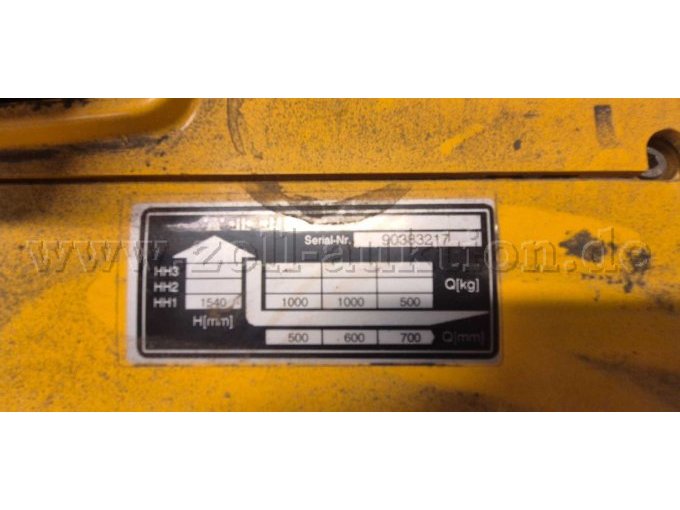 Ansicht Schild Gewichtsverteilung