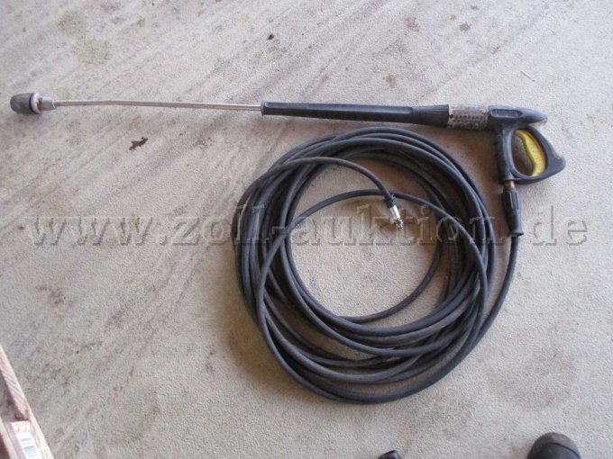 Kärcher Hochdruckreiniger, Pistole mit Verlängerungslanze, Hochdruckschlauch und Düsenaufsatz